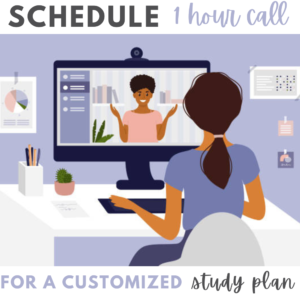 schedule 1 hour one on one call for study plan