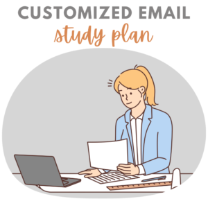 customized study plan through email