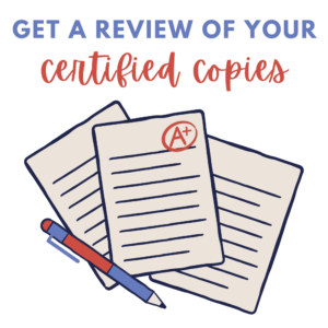 Review your certified copies